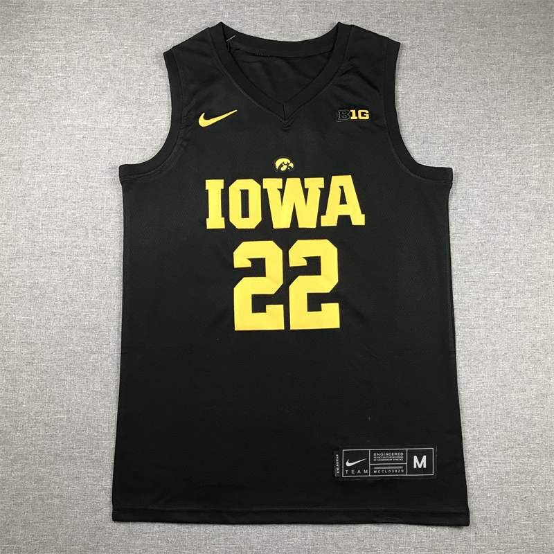 Men Iowa Hawkeye 22 Clark Black Nike 2024 NBA Jersey style 1